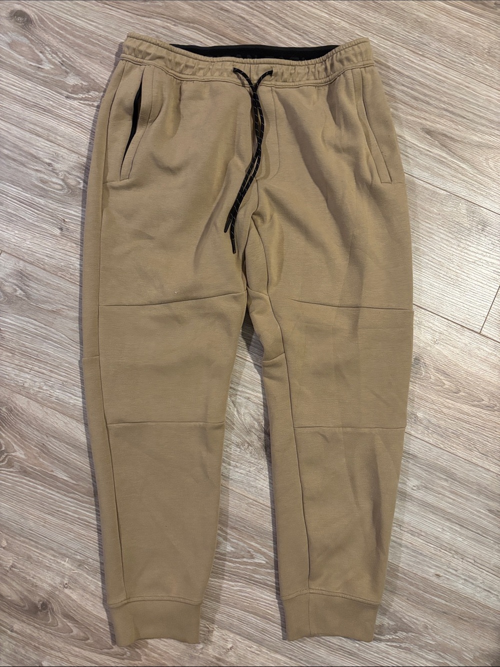 adidas Men's Tan Khaki Drawstring Joggers